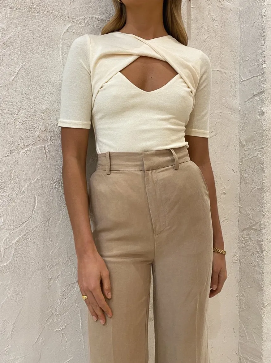 Acler Brighton Top In Butter