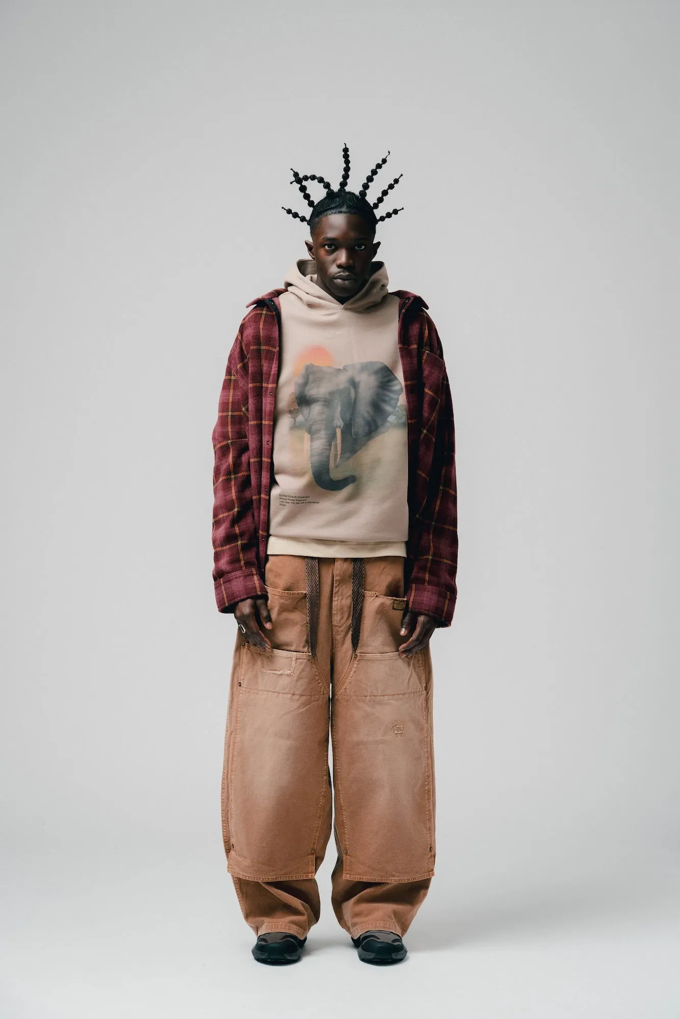 African Forest Elephant Hoodie (Taupe)