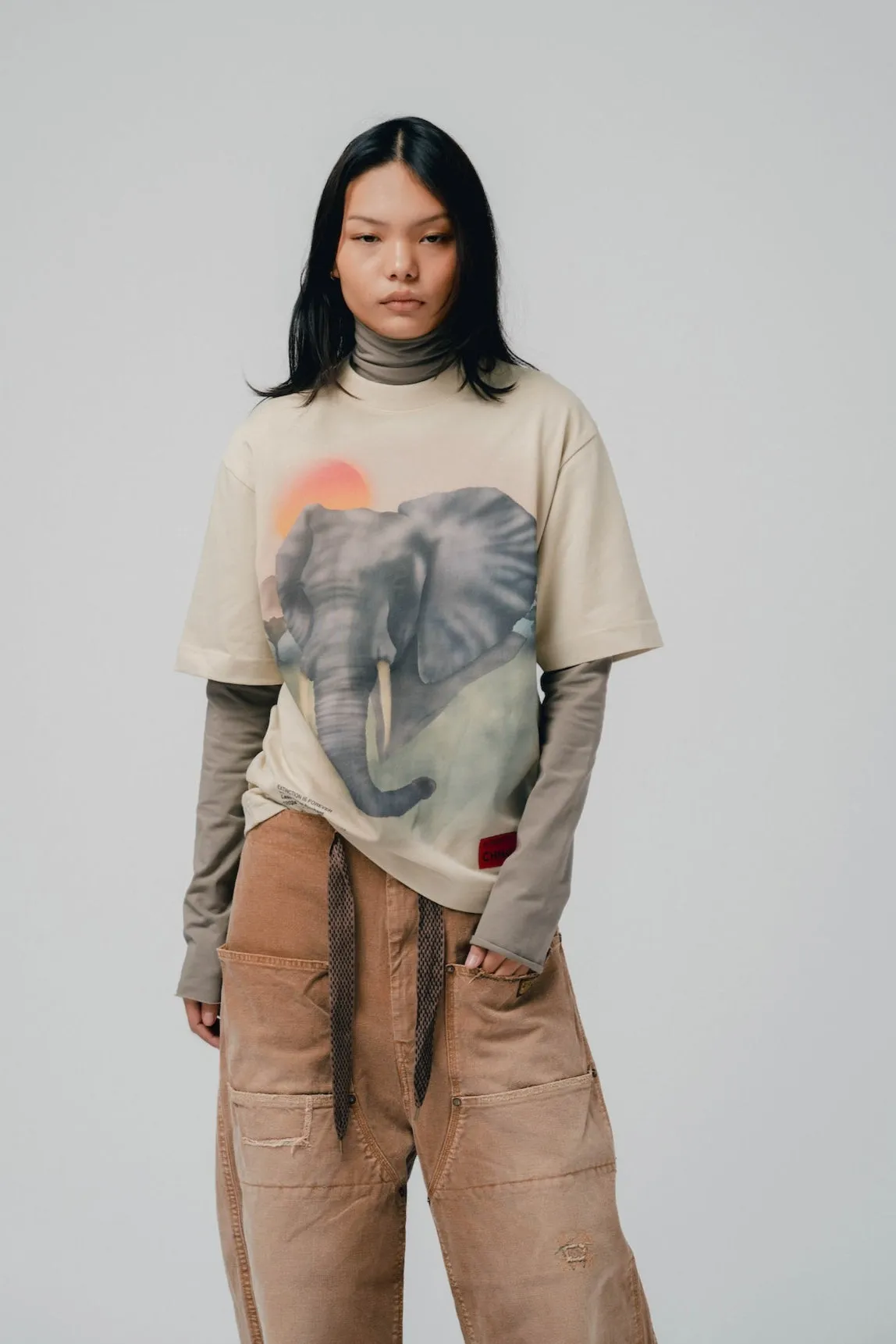 African Forest Elephant S/S Tee (Eggshell)