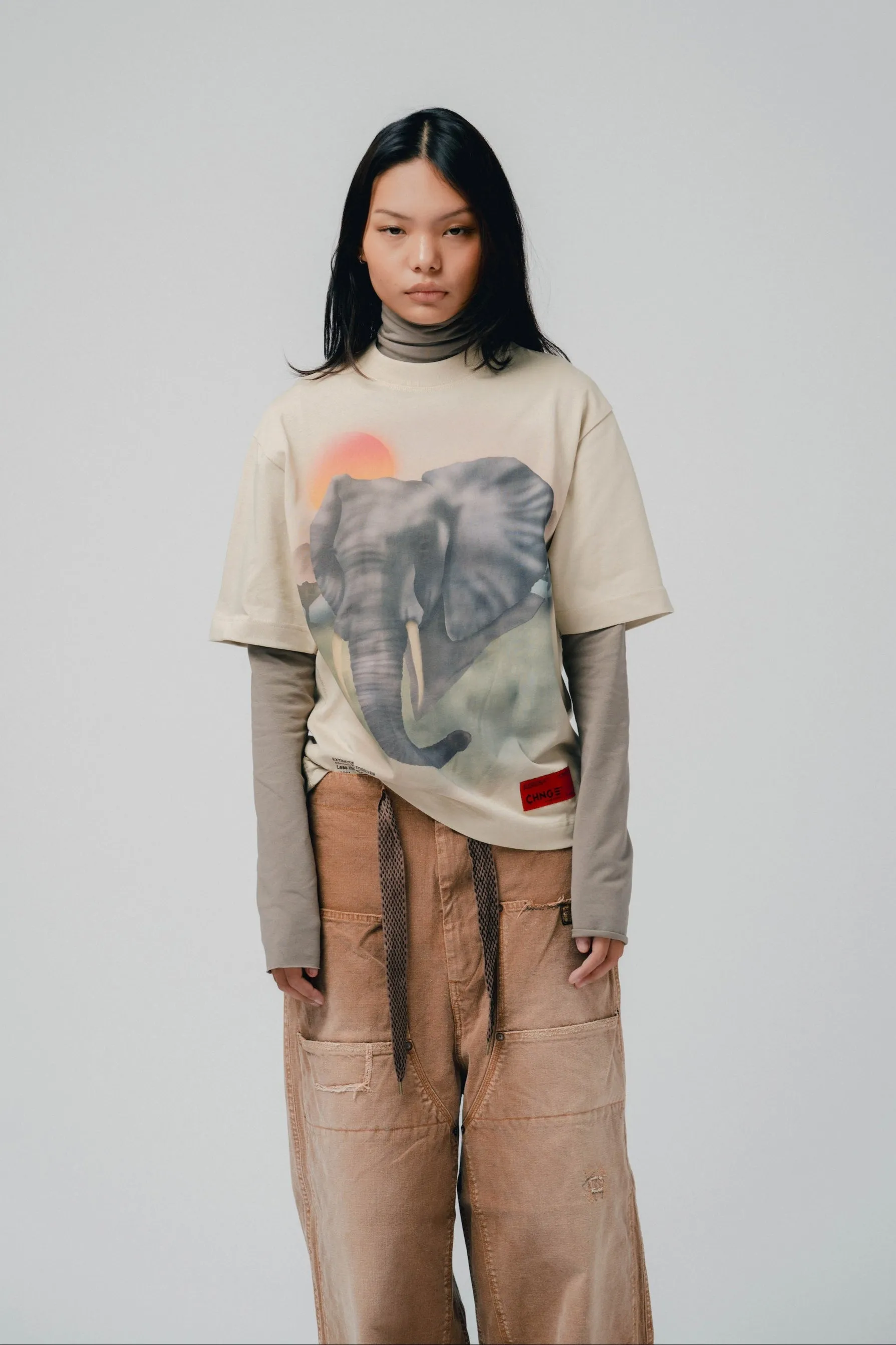 African Forest Elephant S/S Tee (Eggshell)