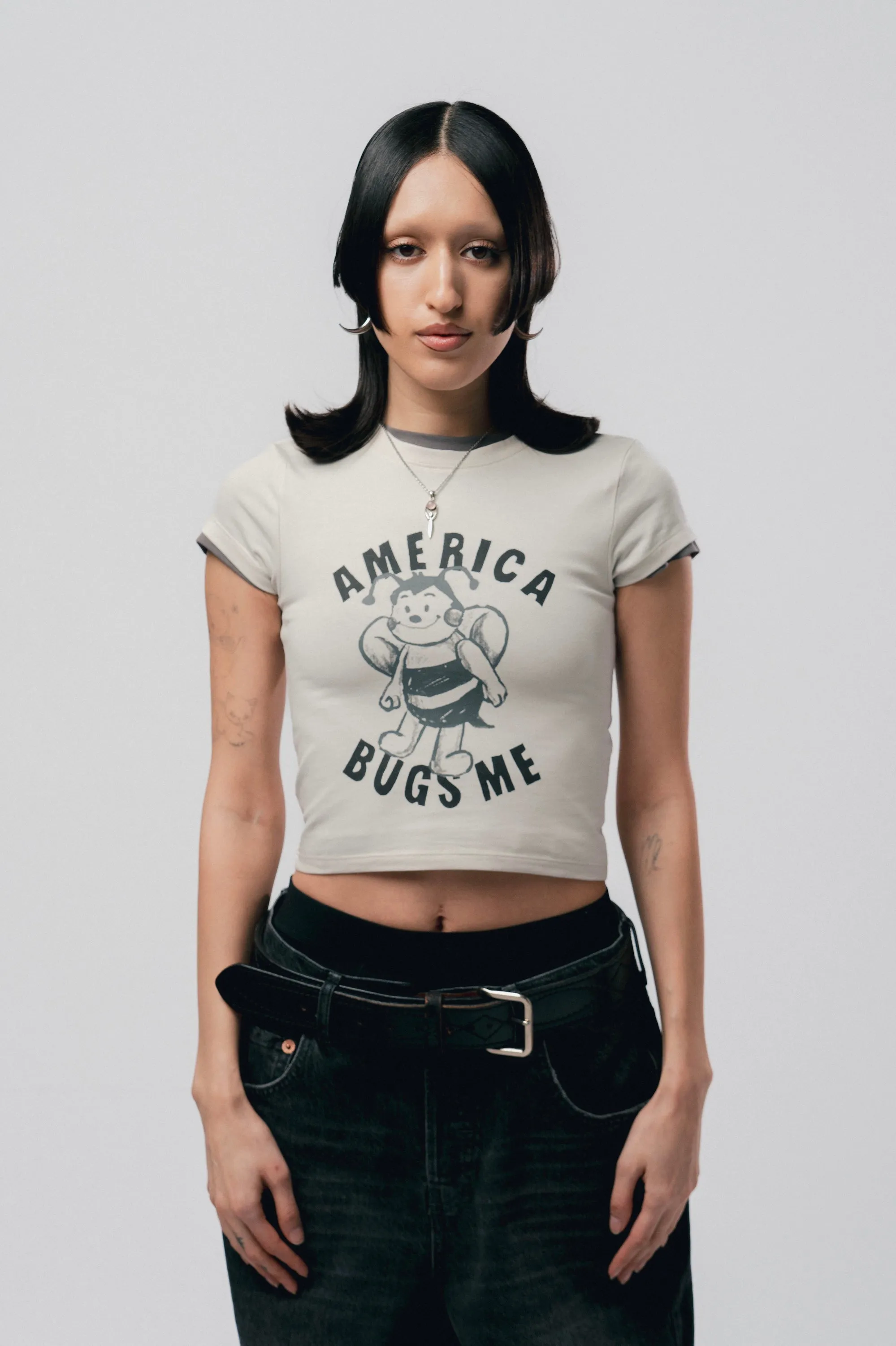 America Bugs Me Mini Tee (Bone)