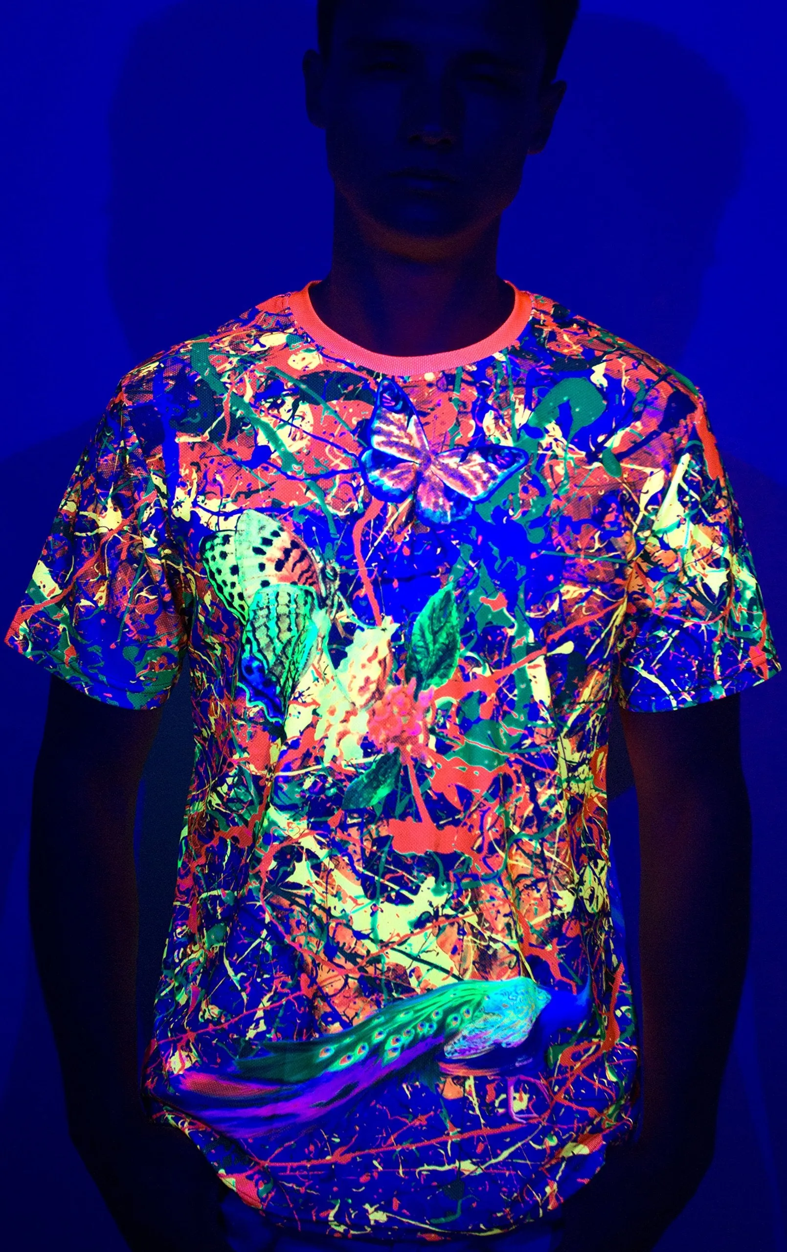 aofmoka Flamingo Floral  Sticker Pictures Print Tees Food Outdoor T-Shirt Men's Women's