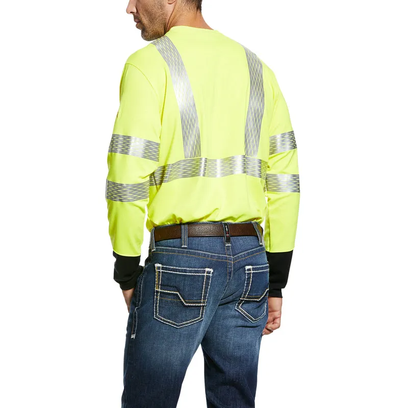 'Ariat' Men's FR Hi-Vis T-Shirt - Hi-Vis Yellow