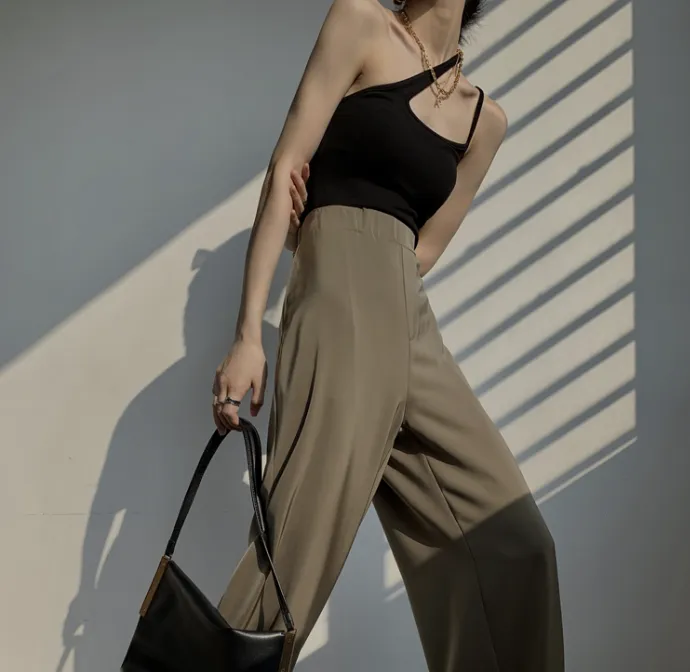Asymmetrical Tank Top - Black