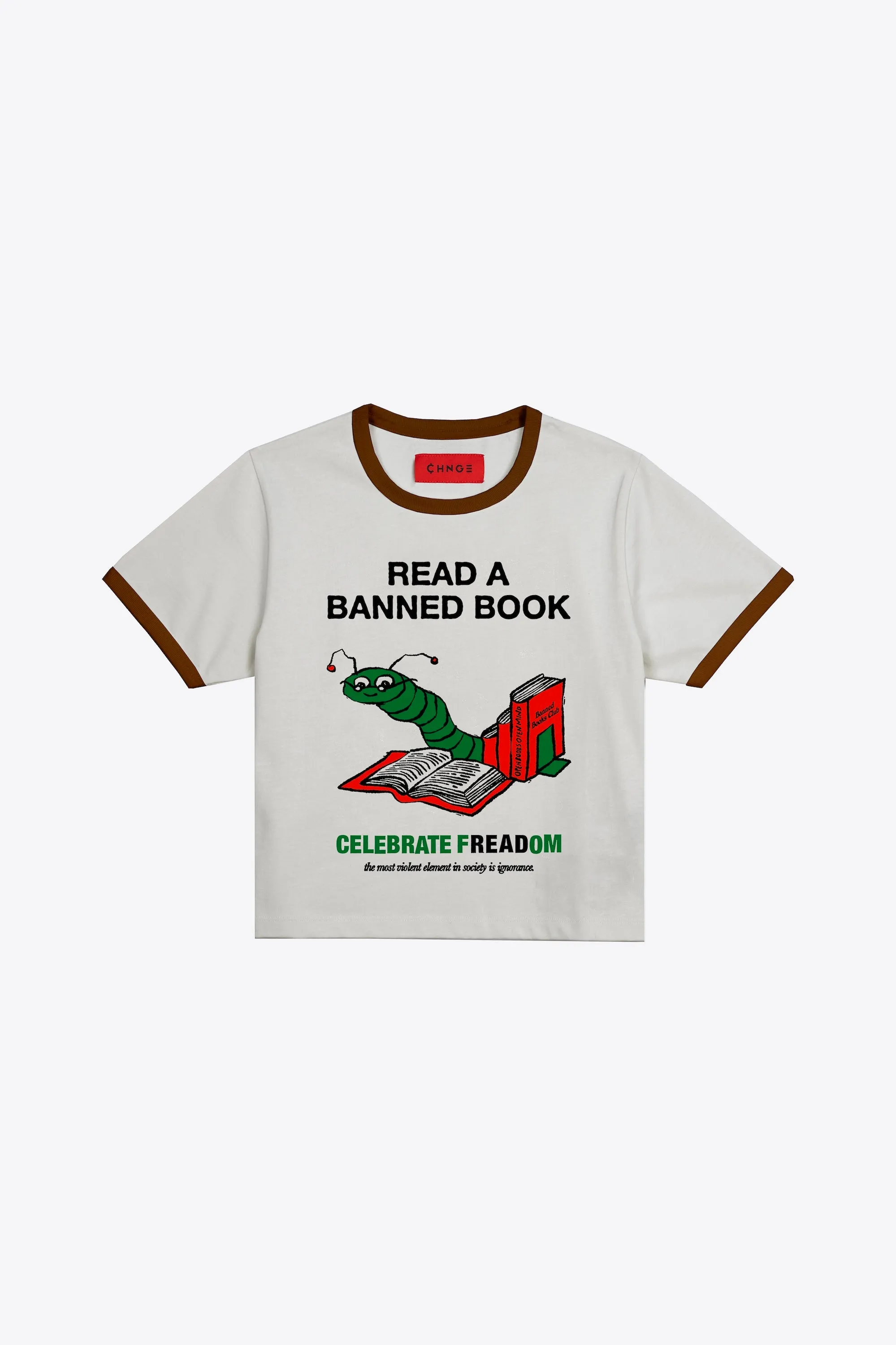 Banned Books Baby Tee (Bone)