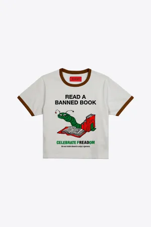 Banned Books Baby Tee (Bone)
