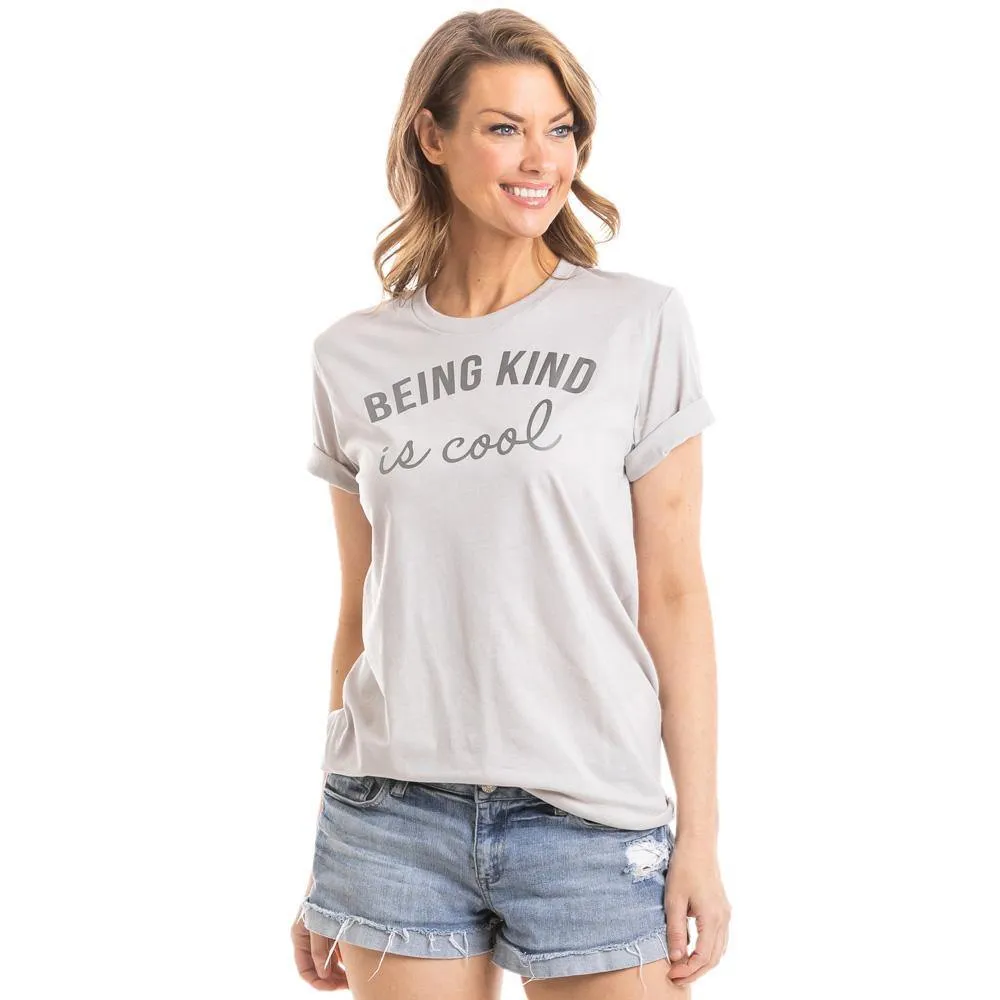 Being Kind Is Cool T-shirt S - XXL Peach Gray Purple
