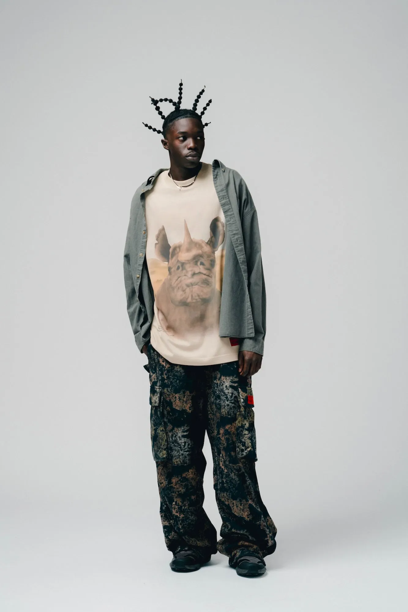Black Rhino S/S Tee (Eggshell)