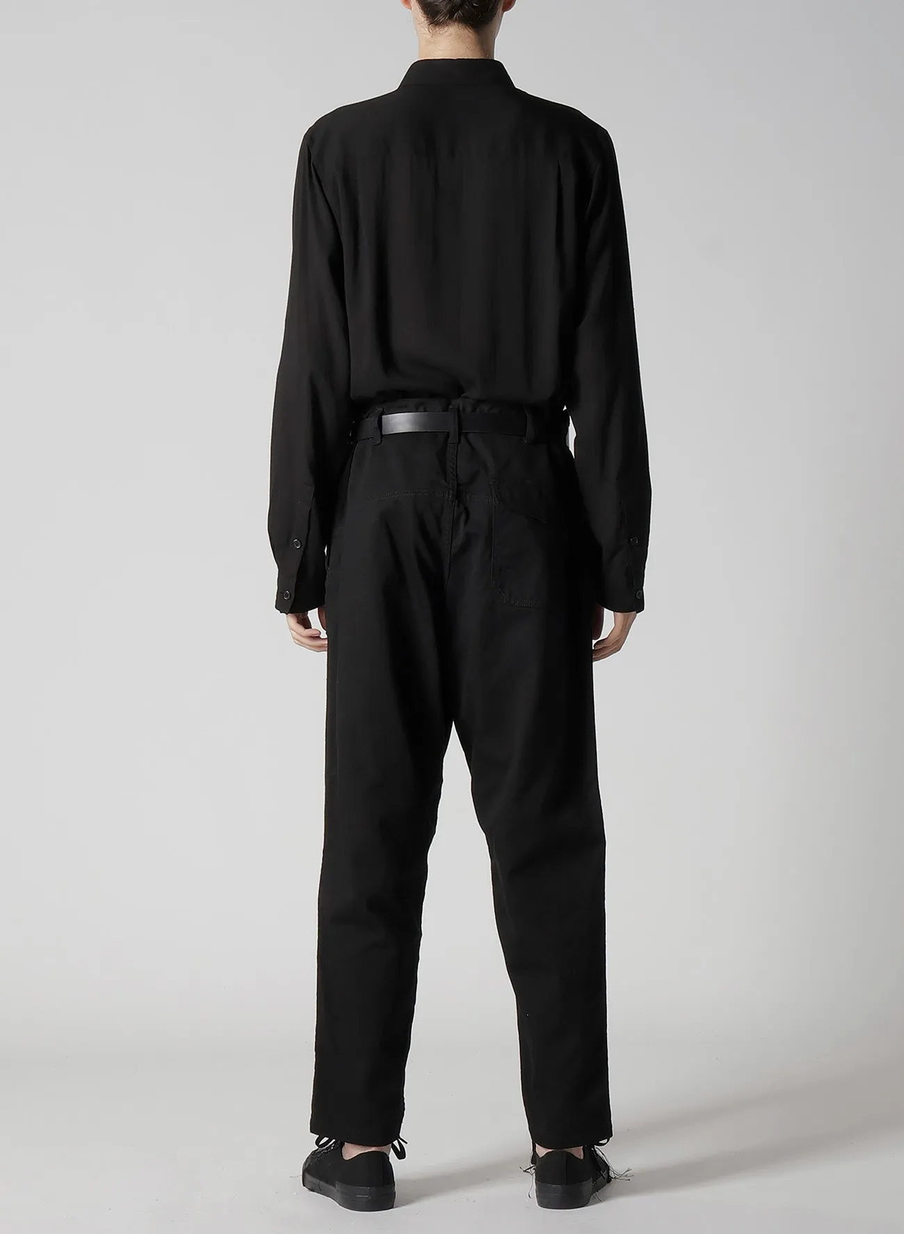 BLACK SCANDAL KATSURAGI NO-TUCK WAIST STRING WORK PANTS