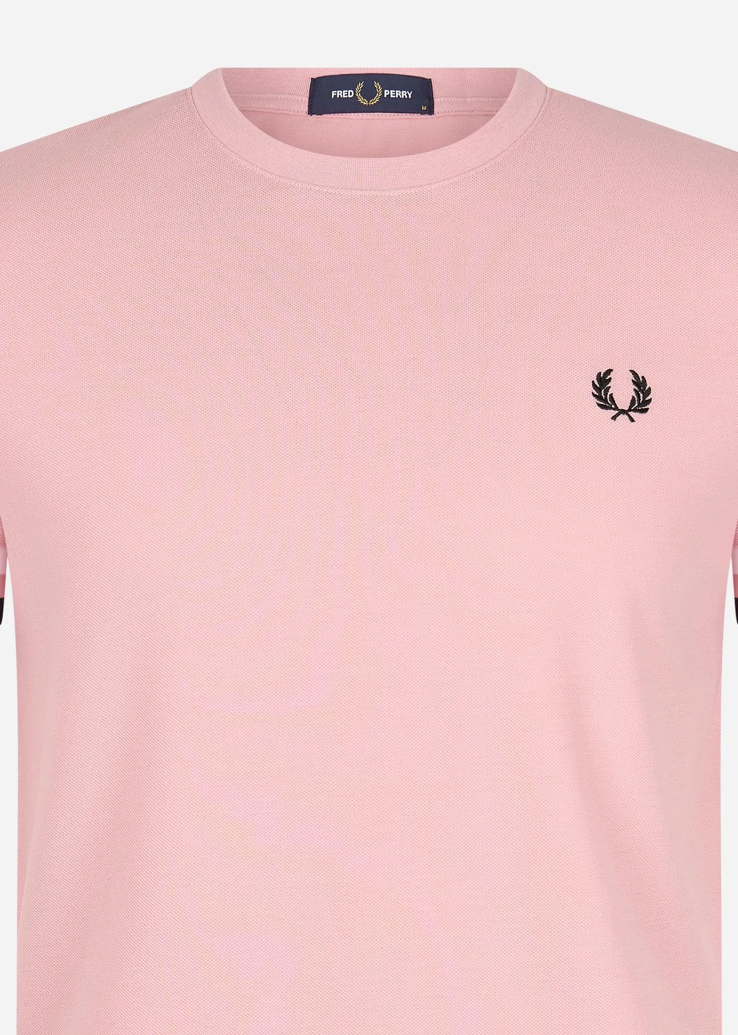 Bold tipped pique t-shirt - chalky pink