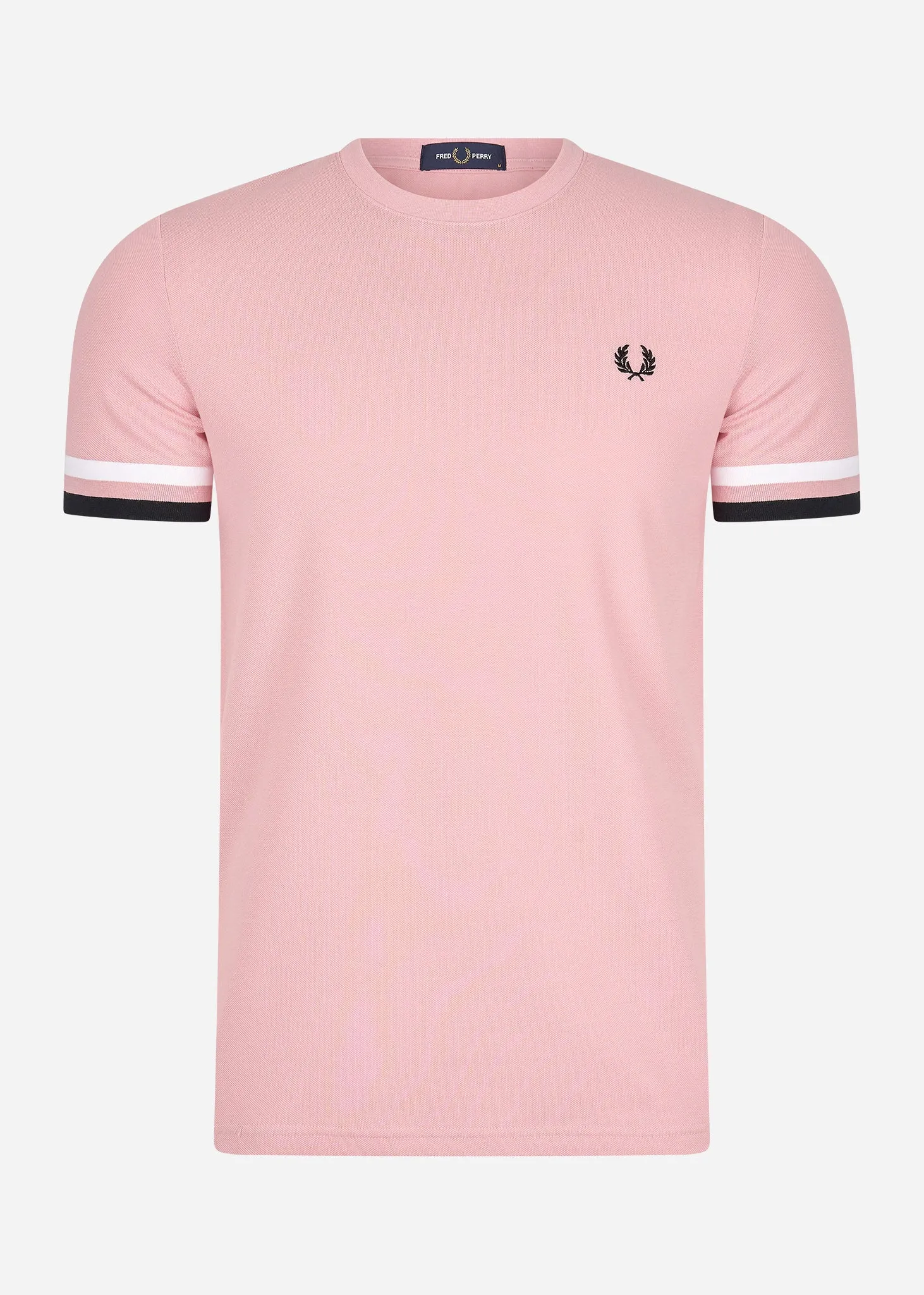 Bold tipped pique t-shirt - chalky pink