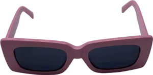 Cernucci Pink Chunky Narrow Square Sunglasses One Size