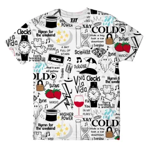 Coldplay AOP T-shirt - On Sale (Chest size 42 IN)