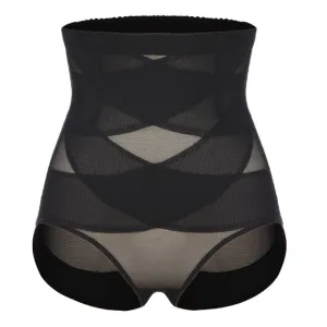 CrissCross Extra-Firm High-Waisted Tummy Control Mesh Briefs