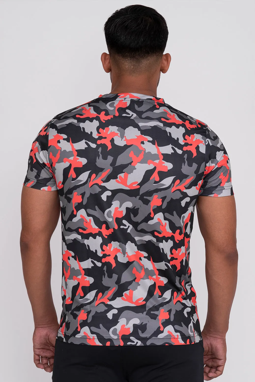 CruiseCamo Round Neck T-Shirt Light Grey Black