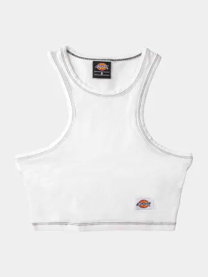 Dickies Classic Label Racer Front Tank - White