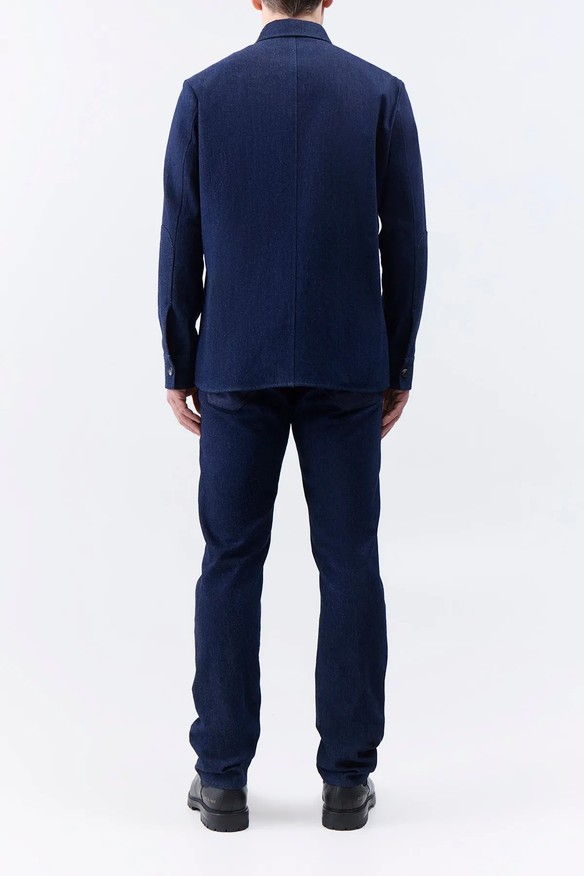 Everly Overshirt in Navy Organic Denim