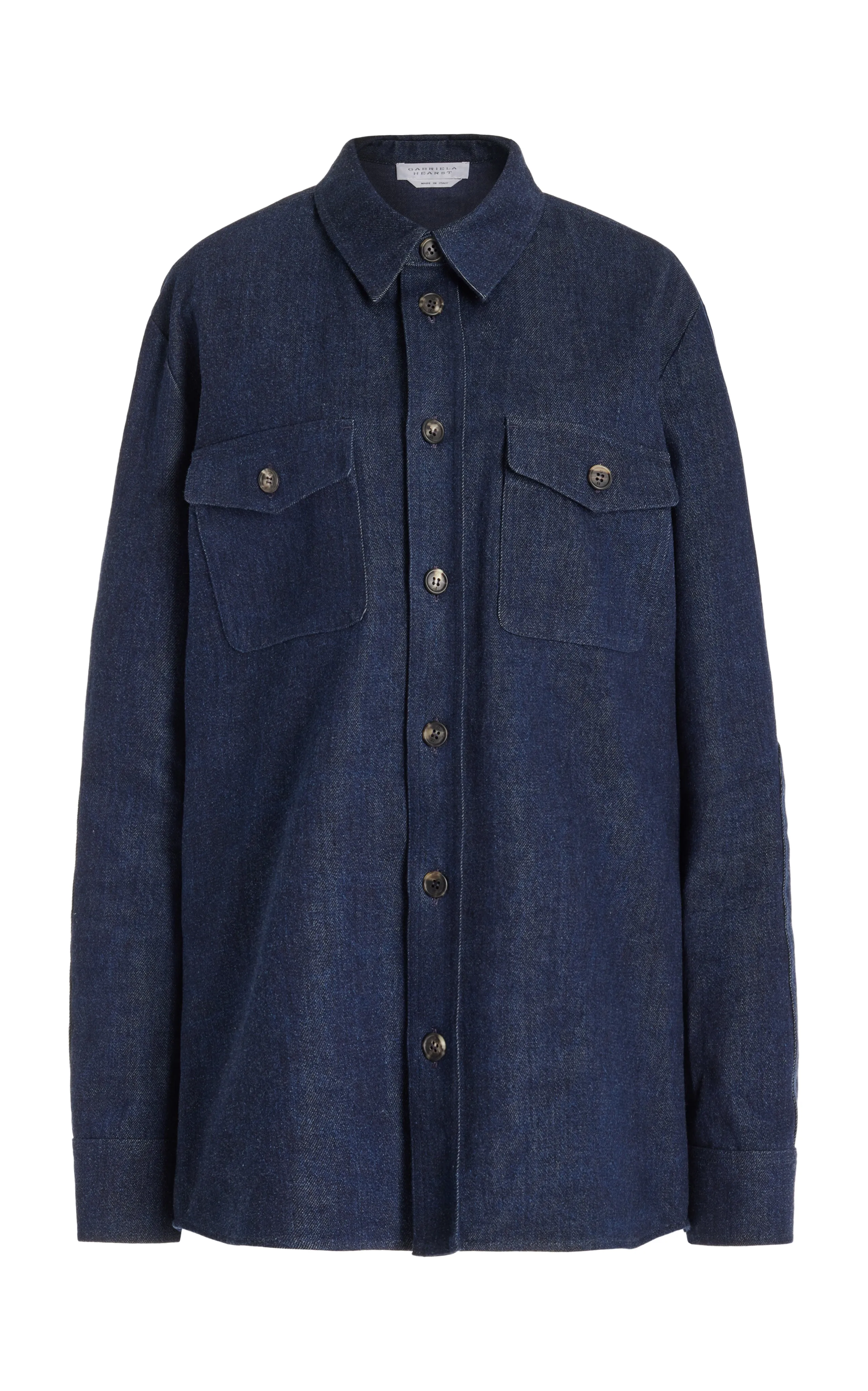 Everly Overshirt in Navy Organic Denim