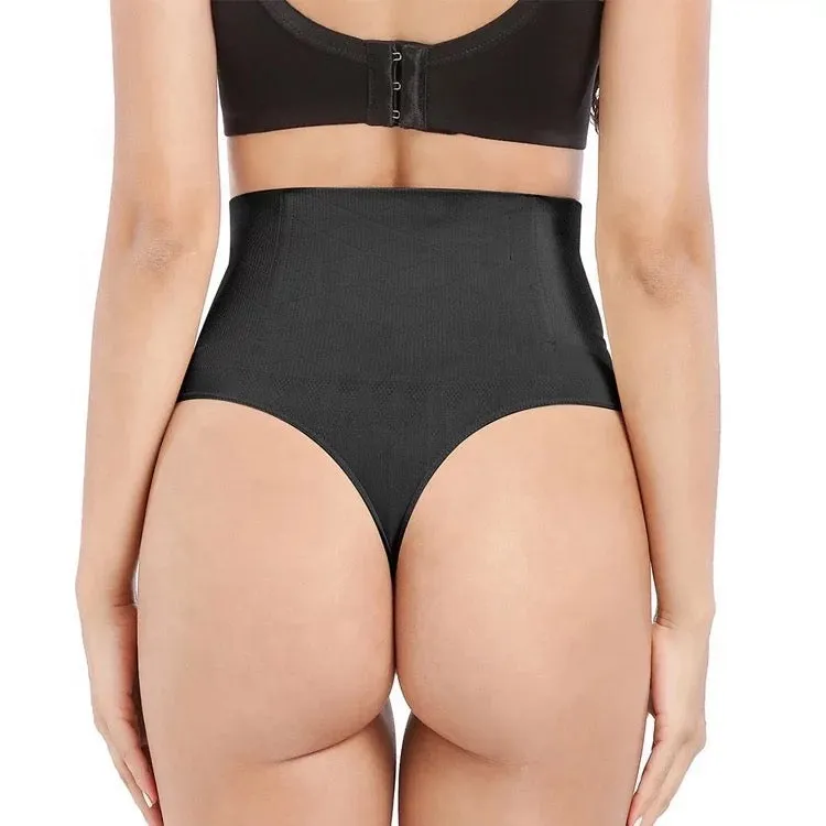 Extra Firm-Control High-Waisted Sculpting Thong With Bones