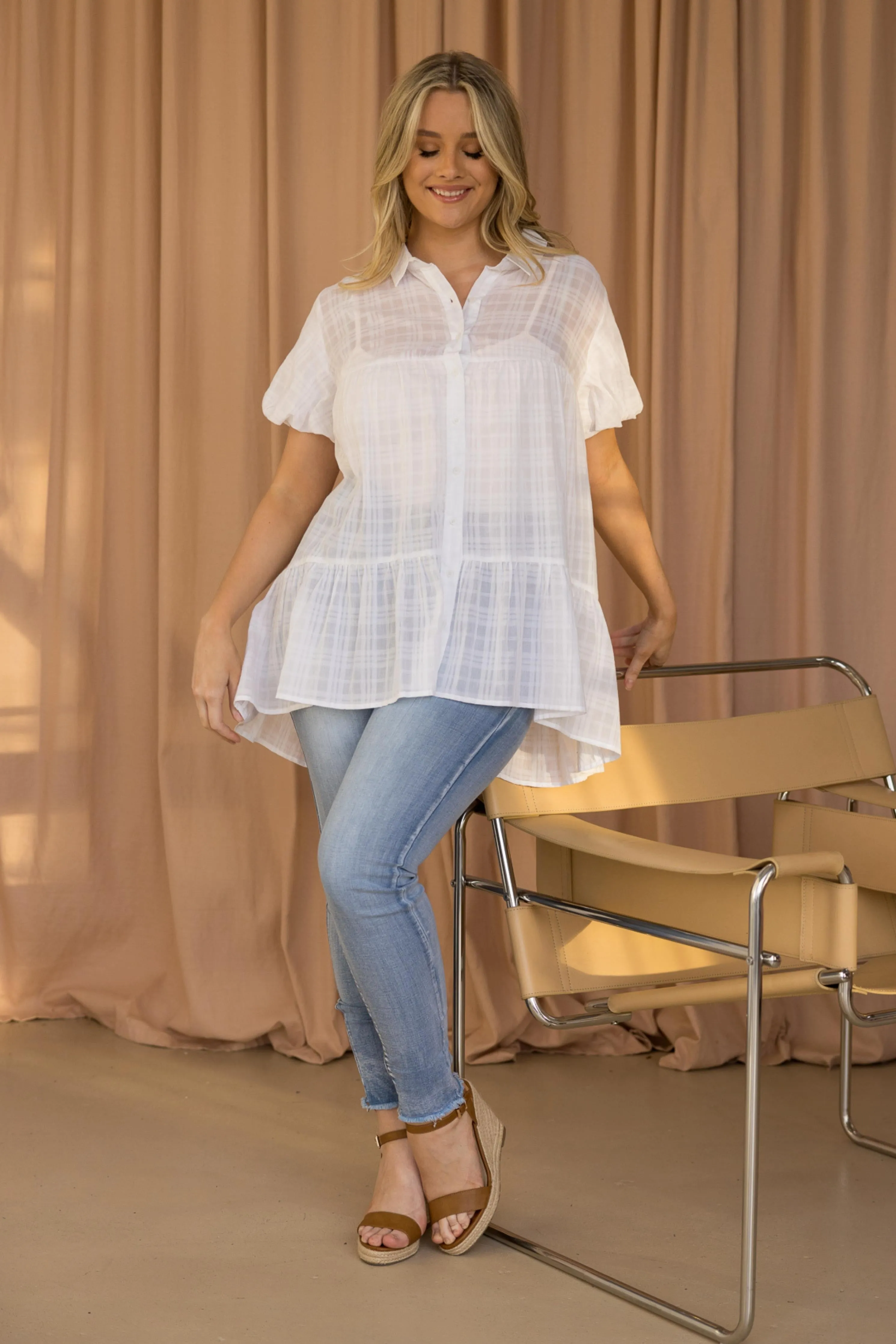 FINAL SALE Petra Top in White