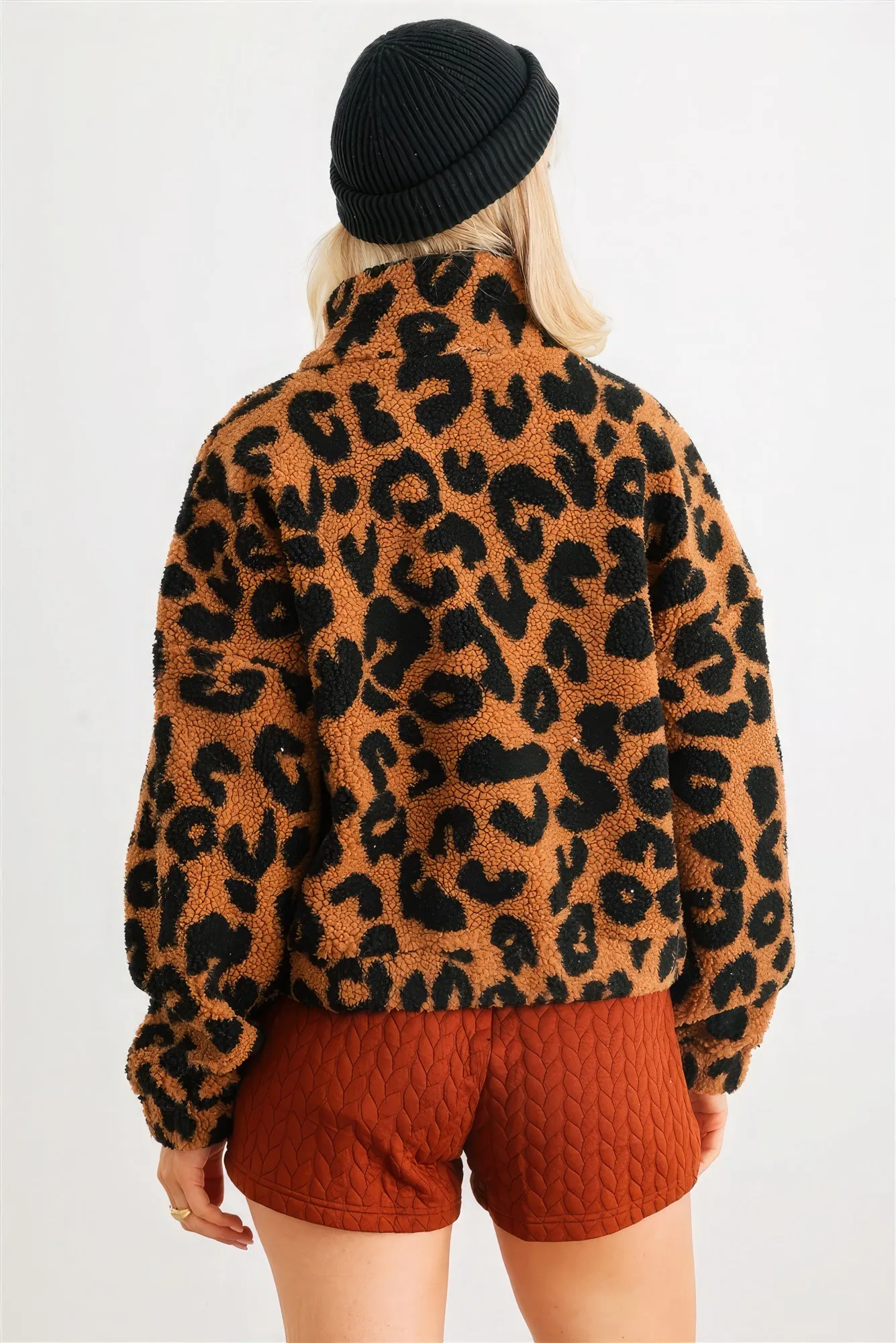 Hot Girl Gone Wild Leopard Fuzzy Teddy Jacket