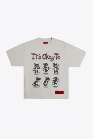 It's Okay S/S Tee (Bone)