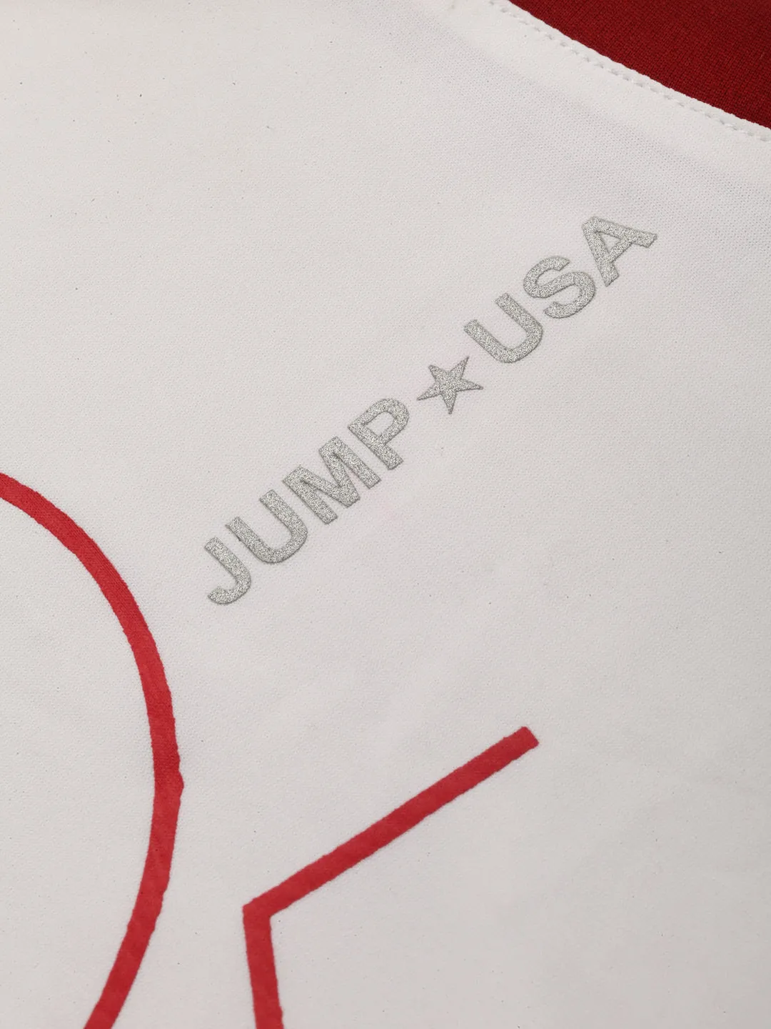 JUMP USA Men White & Red Printed Polyester Sleeveless Tank T-shirt