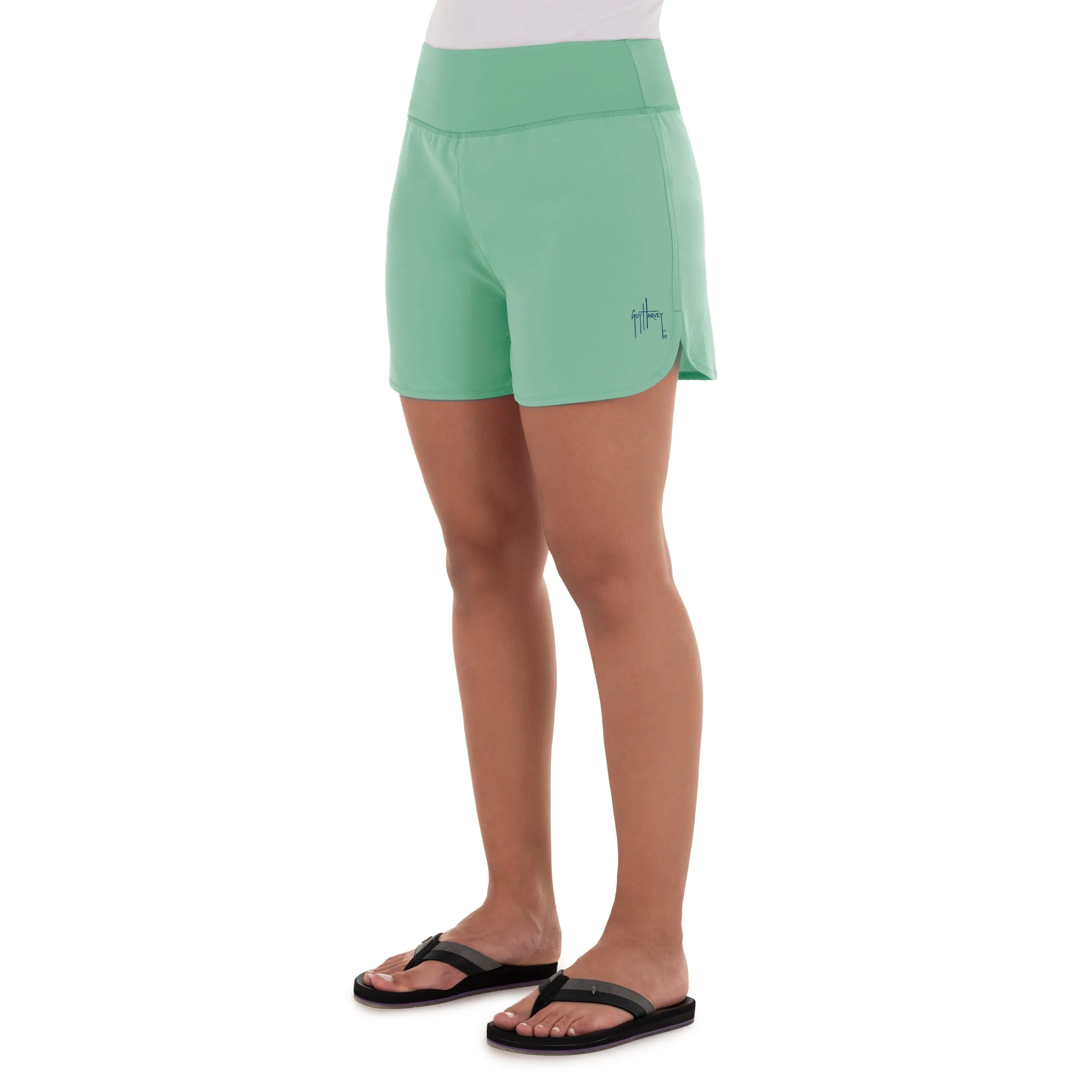 Ladies Core Solid Green Performance Short