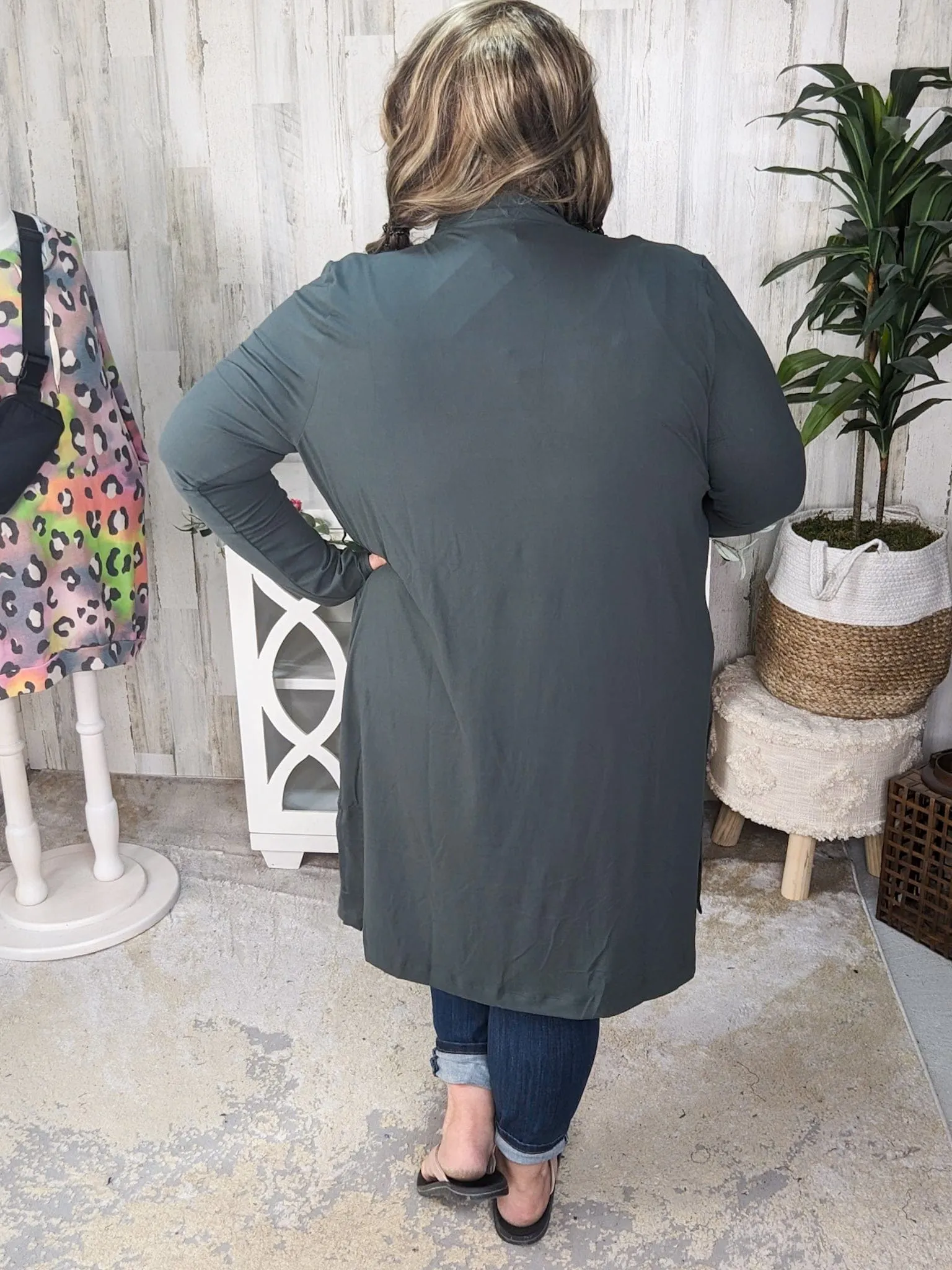 Lainie Longline Butter Soft Cardi w/Side Slits (2 colors)