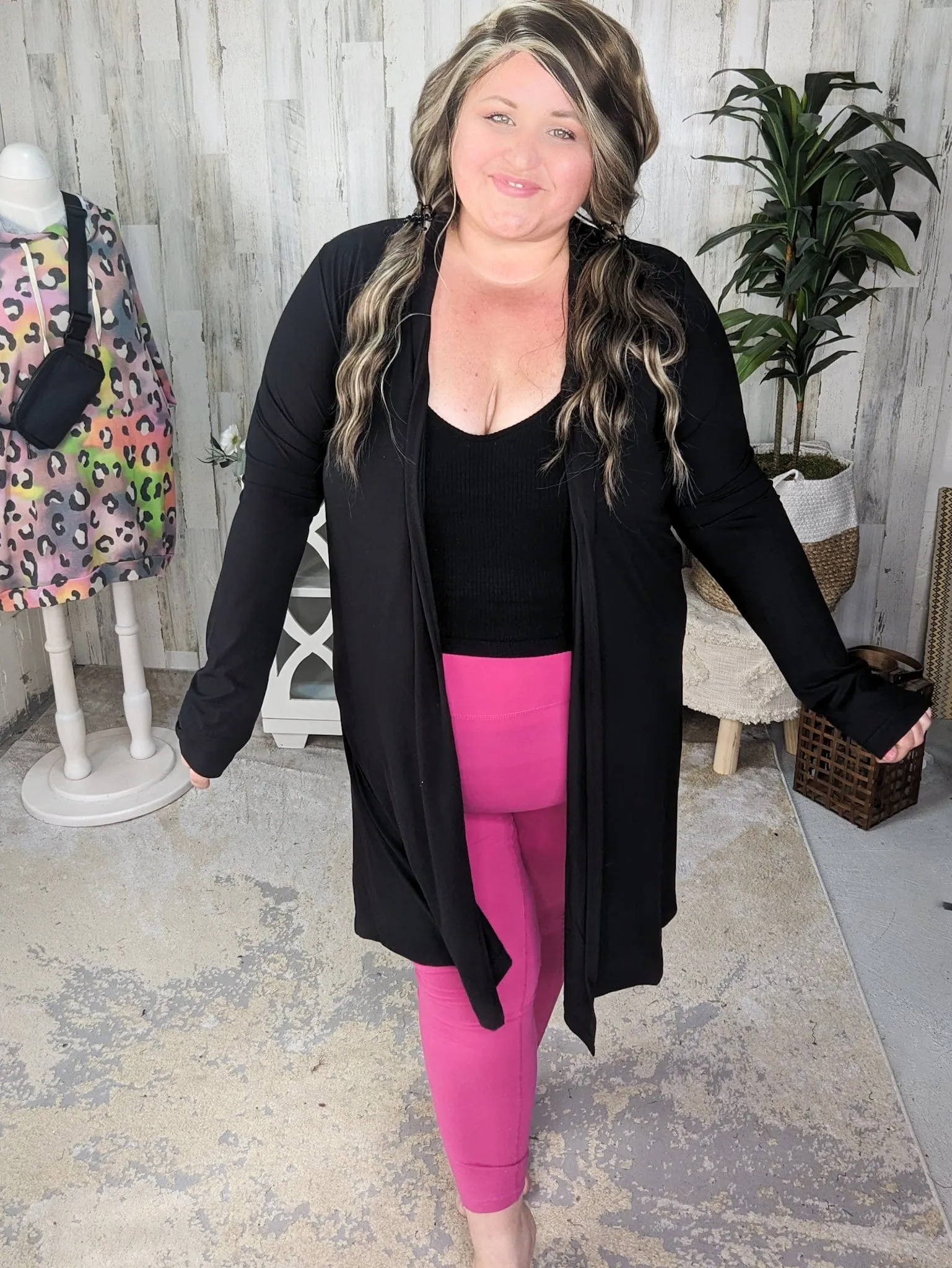 Lainie Longline Butter Soft Cardi w/Side Slits (2 colors)
