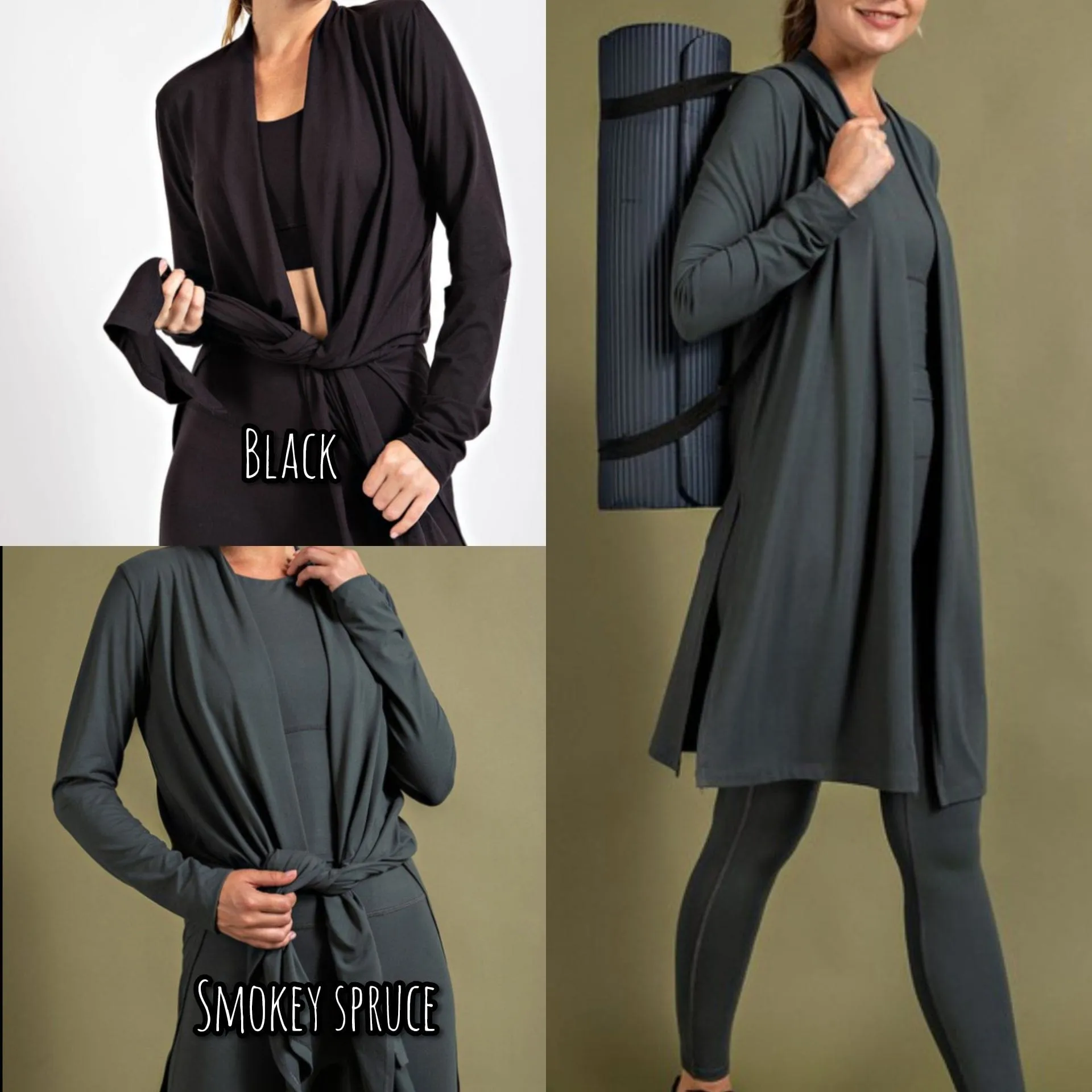 Lainie Longline Butter Soft Cardi w/Side Slits (2 colors)