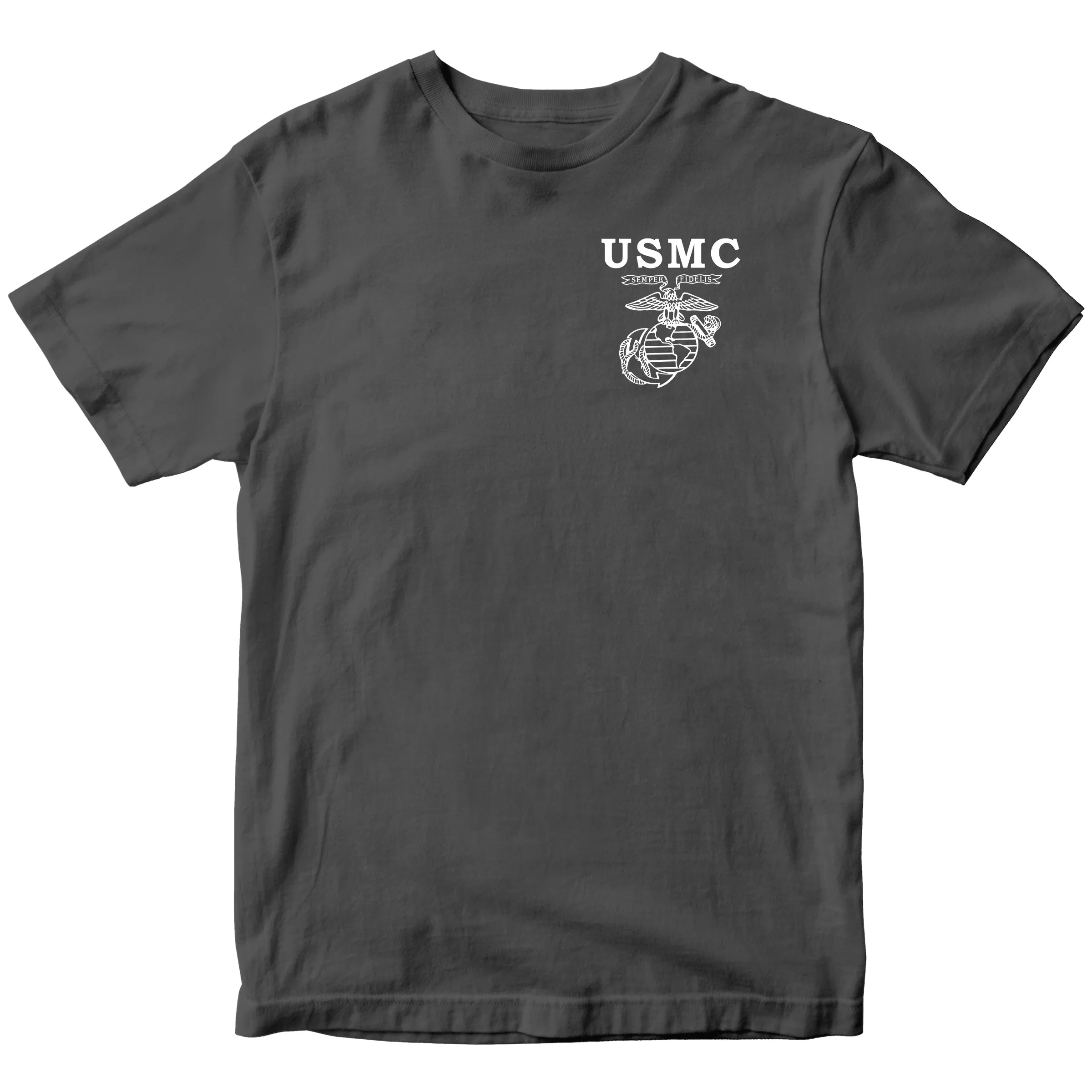 Marines White Old School Heritage Chest Seal Tee