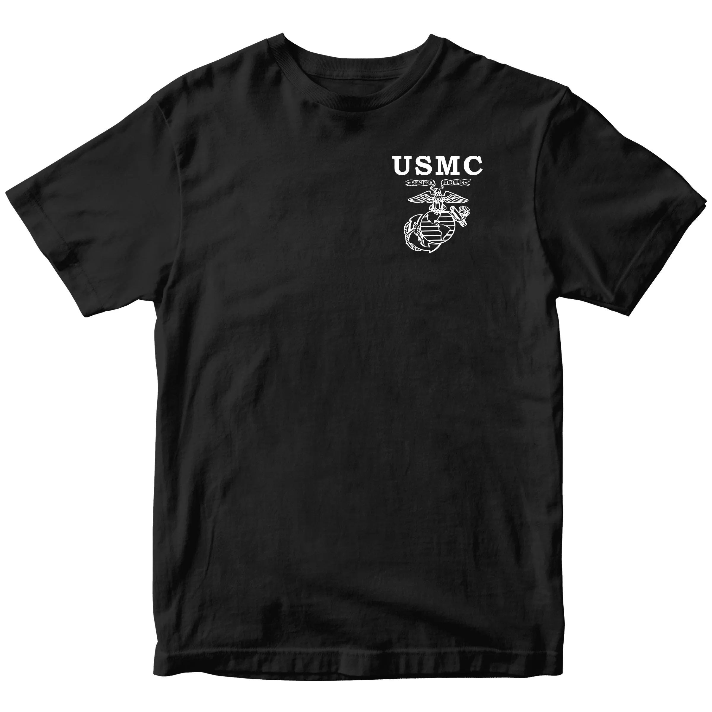 Marines White Old School Heritage Chest Seal Tee