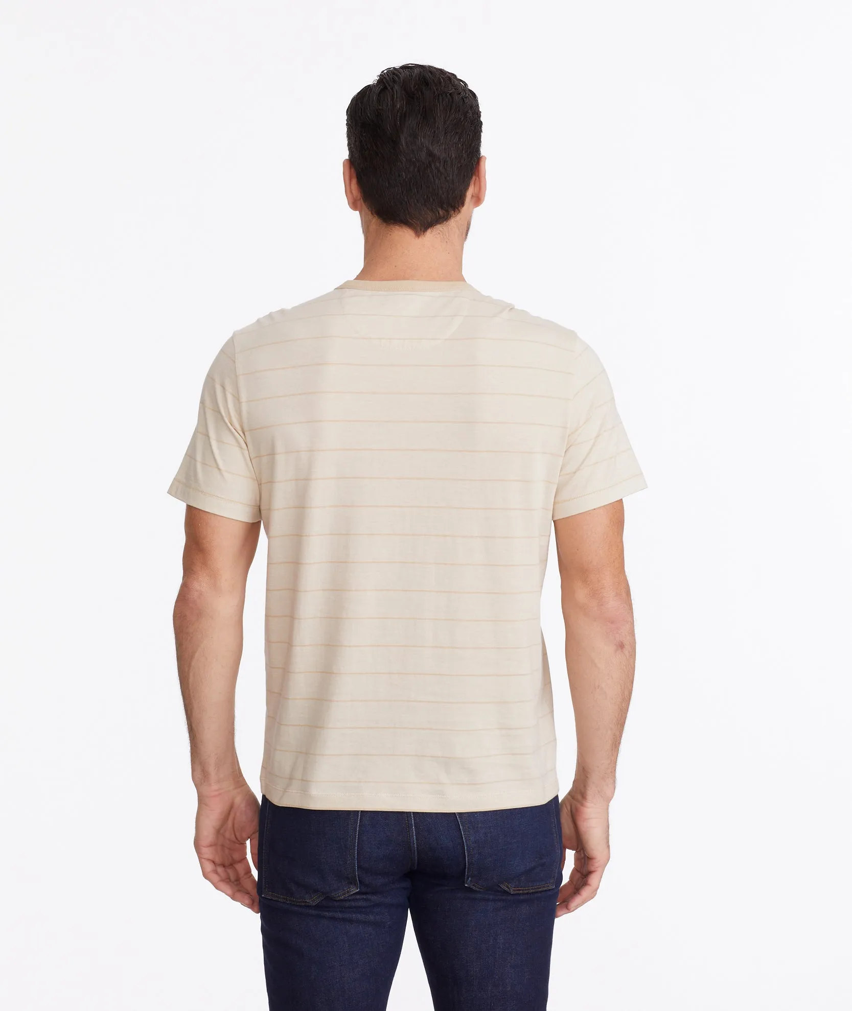 Multistripe Short-Sleeve Henley - FINAL SALE