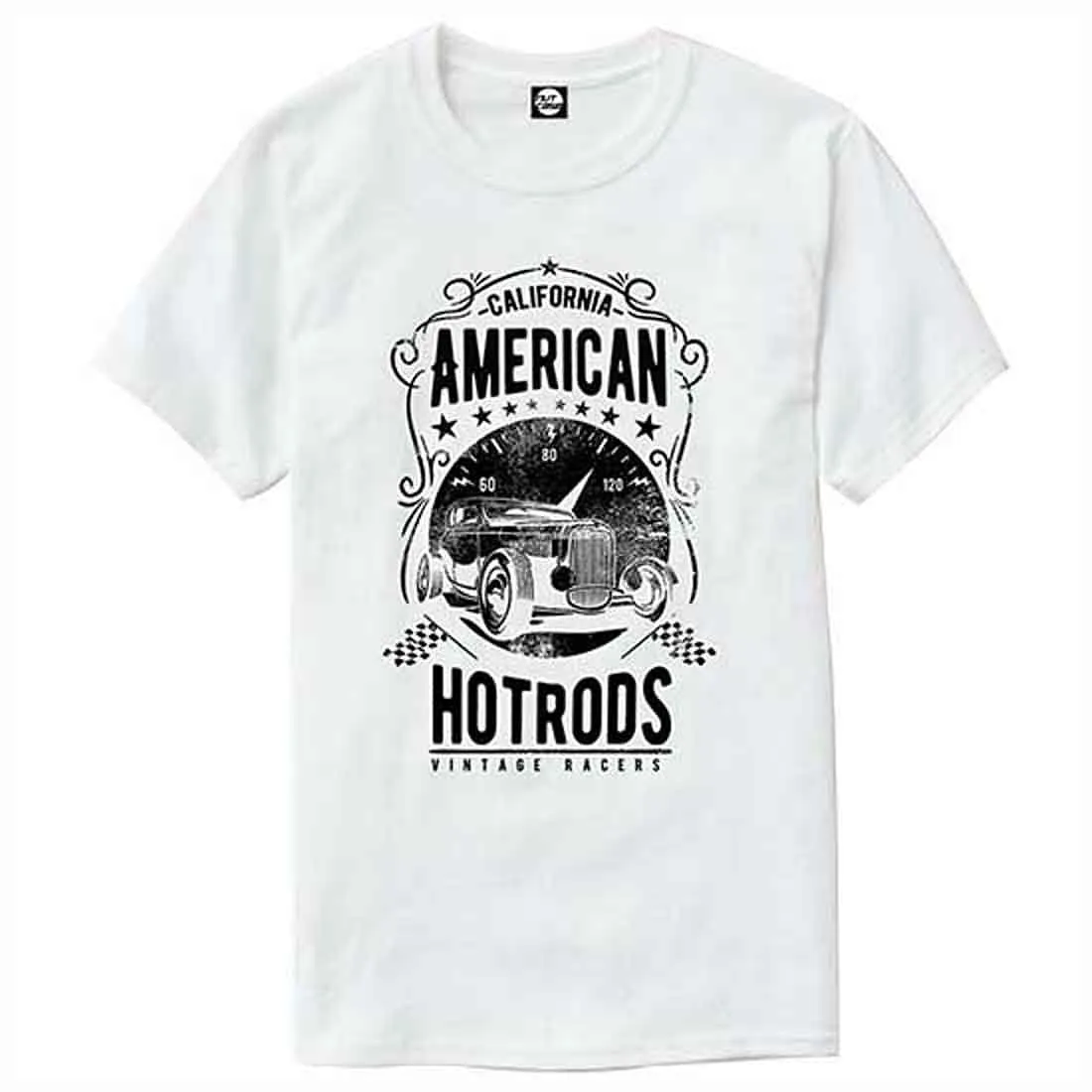 Nutcase Designer Round Neck Men's T-Shirt Wrinkle-Free Poly Cotton Tees - American Hotrods