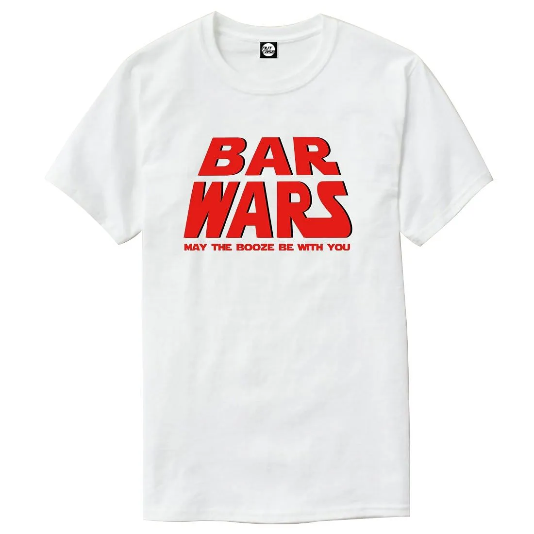 Nutcase Designer Round Neck Men's T-Shirt Wrinkle-Free Poly Cotton Tees - Bar Wars