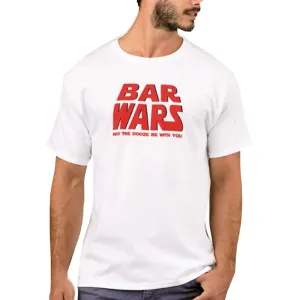 Nutcase Designer Round Neck Men's T-Shirt Wrinkle-Free Poly Cotton Tees - Bar Wars