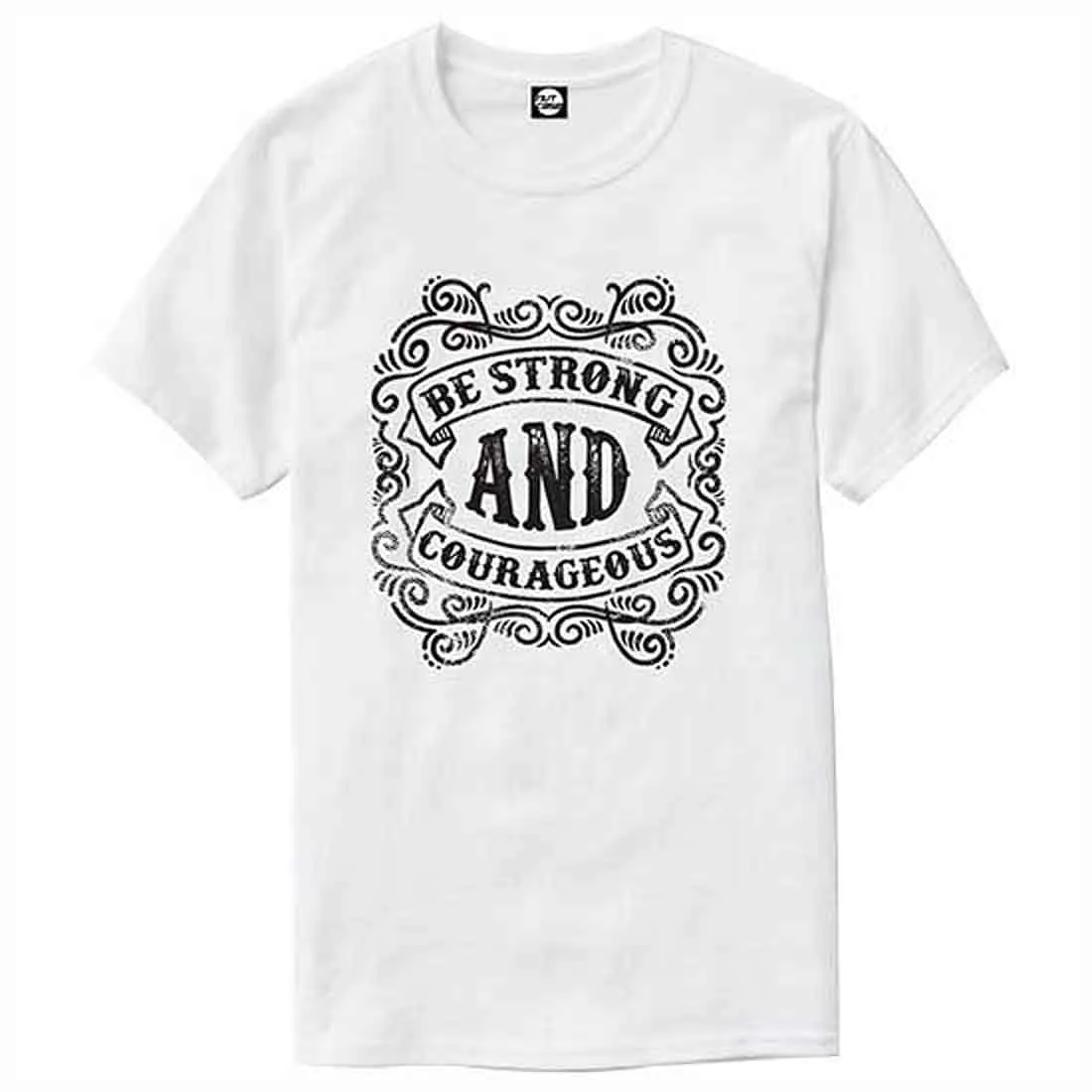 Nutcase Designer Round Neck Men's T-Shirt Wrinkle-Free Poly Cotton Tees - Be Strong