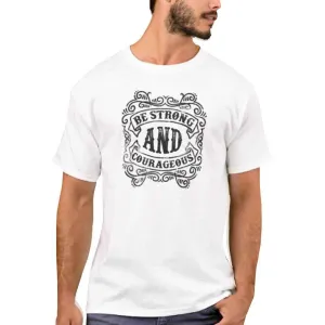 Nutcase Designer Round Neck Men's T-Shirt Wrinkle-Free Poly Cotton Tees - Be Strong
