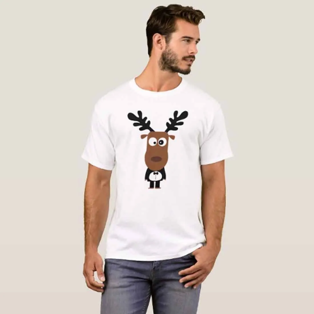 Nutcase Designer Round Neck Men's T-Shirt Wrinkle-Free Poly Cotton Tees - Confused