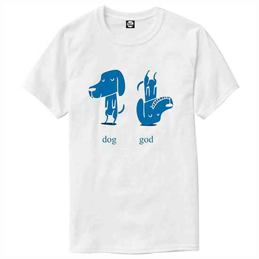Nutcase Designer Round Neck Men's T-Shirt Wrinkle-Free Poly Cotton Tees - Dog God