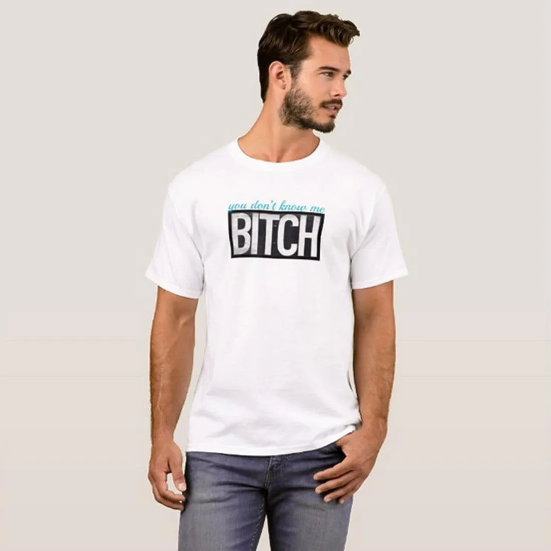 Nutcase Designer Round Neck Men's T-Shirt Wrinkle-Free Poly Cotton Tees - Don’t Know