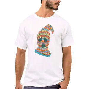 Nutcase Designer Round Neck Men's T-Shirt Wrinkle-Free Poly Cotton Tees - Ghost Face