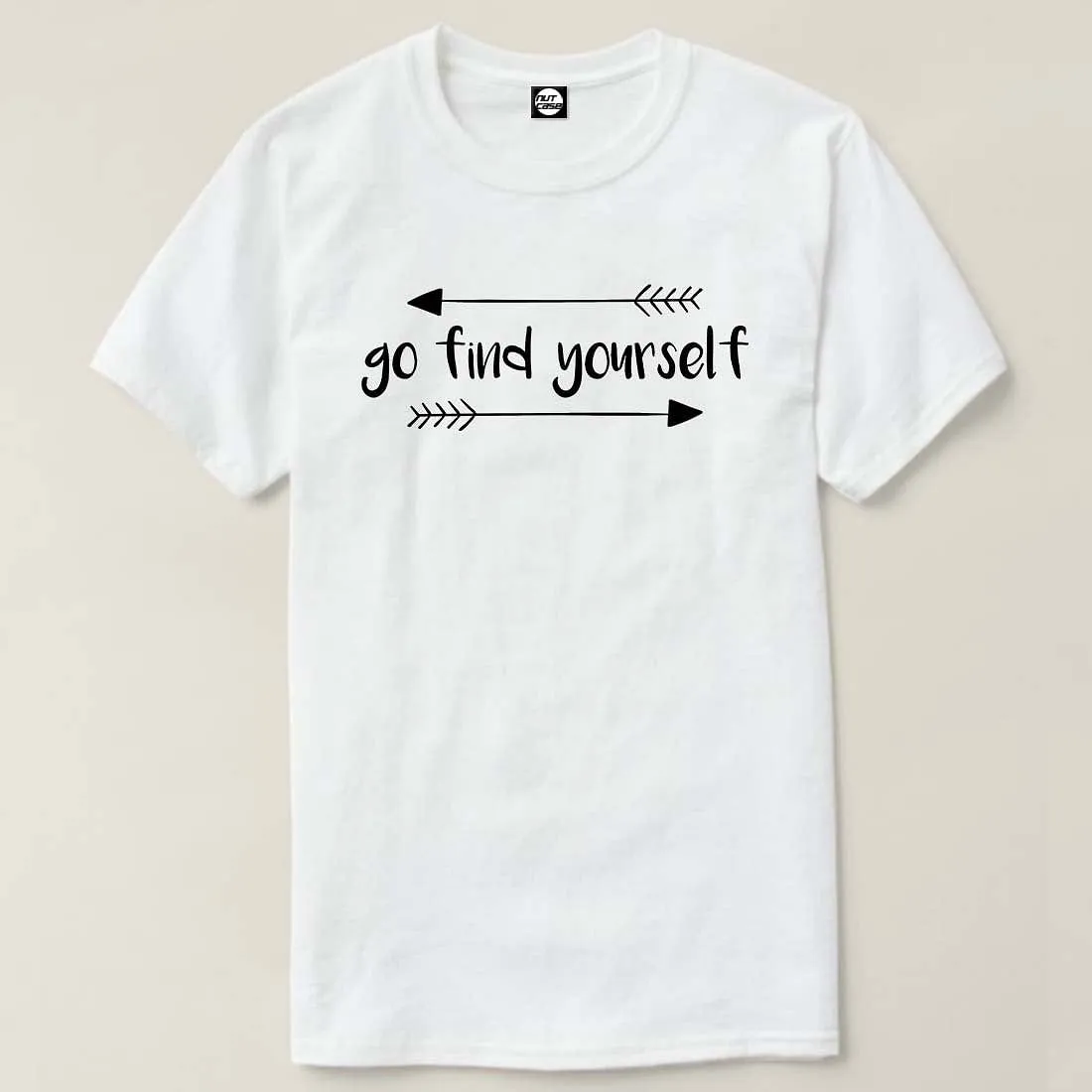 Nutcase Designer Round Neck Men's T-Shirt Wrinkle-Free Poly Cotton Tees - Go Find Yourself