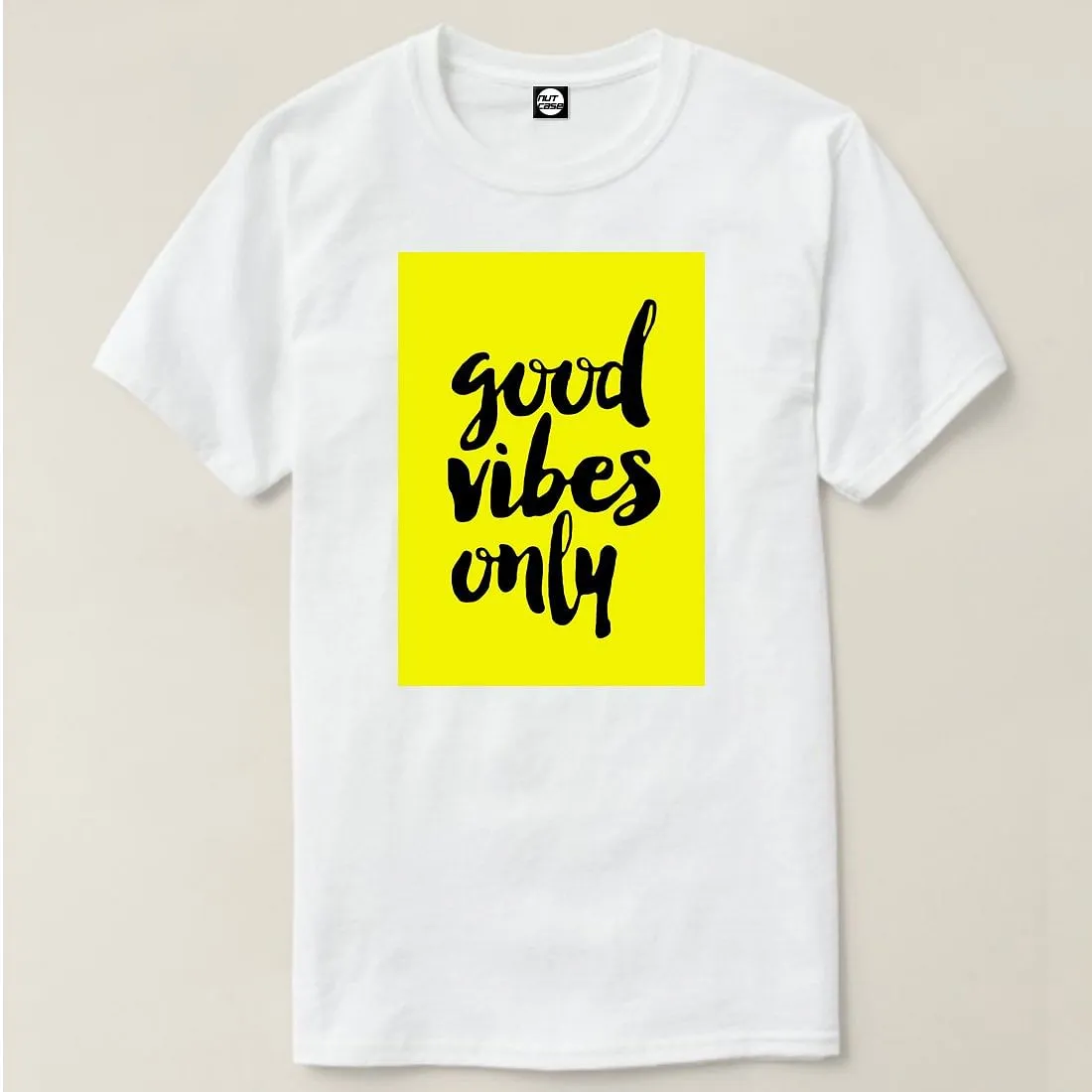 Nutcase Designer Round Neck Men's T-Shirt Wrinkle-Free Poly Cotton Tees - Good Vibes Only