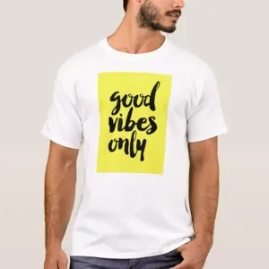 Nutcase Designer Round Neck Men's T-Shirt Wrinkle-Free Poly Cotton Tees - Good Vibes Only