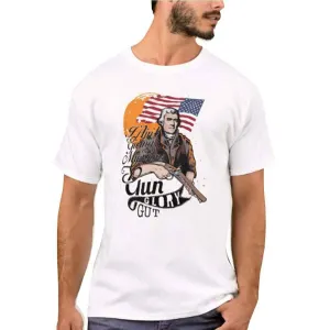 Nutcase Designer Round Neck Men's T-Shirt Wrinkle-Free Poly Cotton Tees - Gun Glory