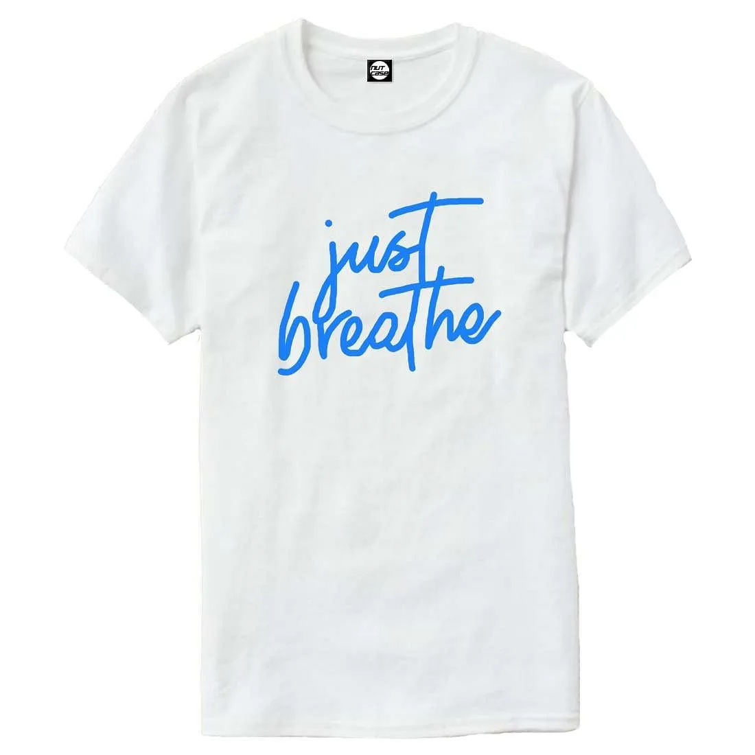 Nutcase Designer Round Neck Men's T-Shirt Wrinkle-Free Poly Cotton Tees - Just Breathe