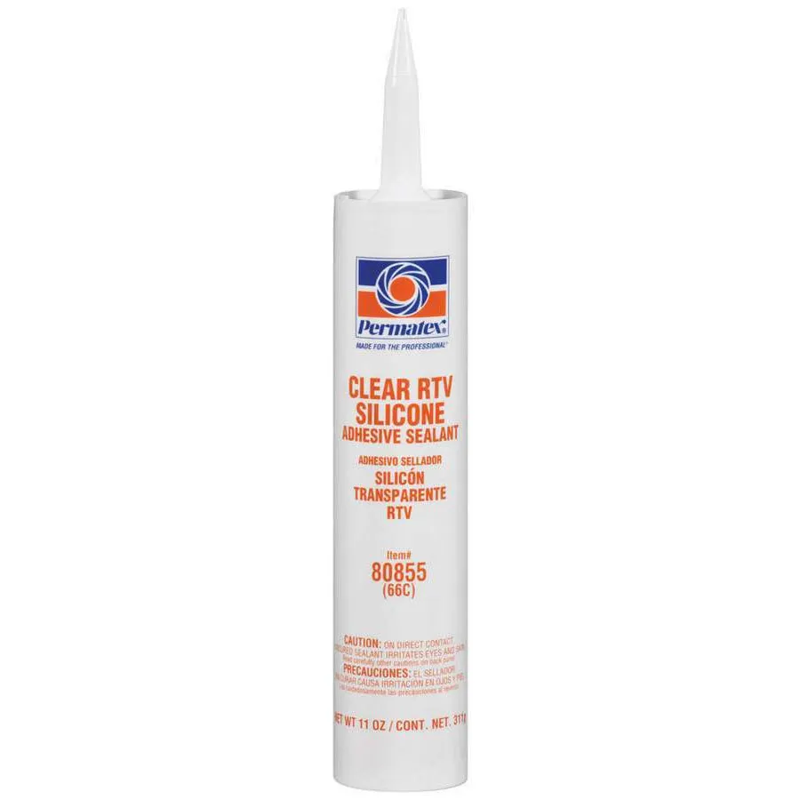 Permatex® Clear Silicone Adhesive Sealant - 11 oz. Cartridge