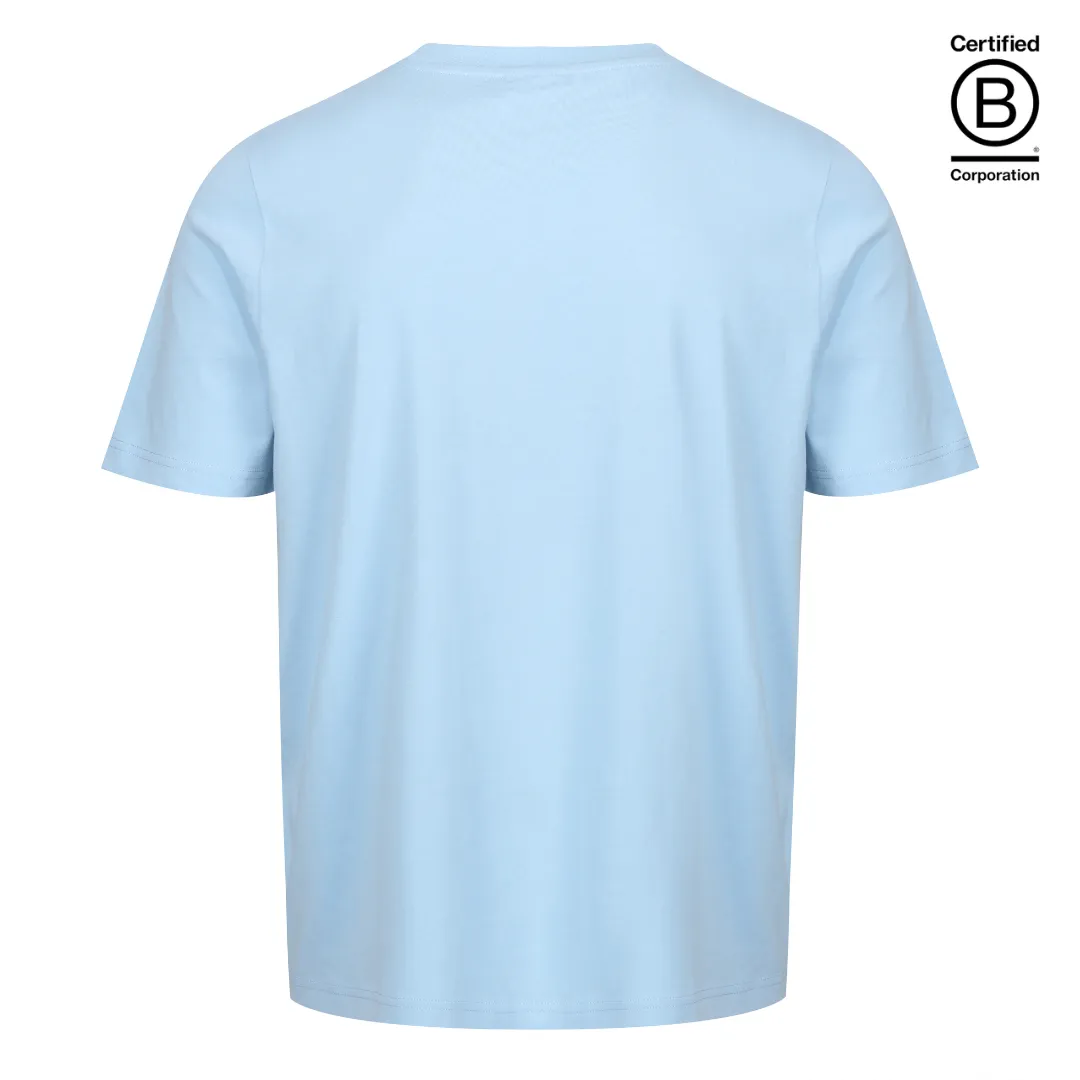Sky blue classic fit cotton T-shirt